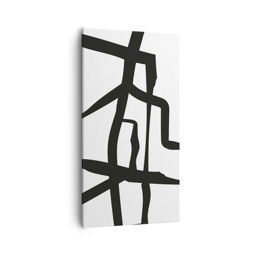 Schilderen op canvas - Zwart-wit ontwerp - 55x100 cm