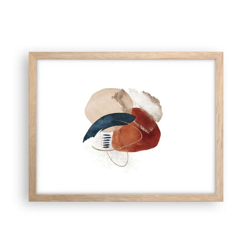 Een poster in een licht eiken lijst - Ovale compositie - 40x30 cm