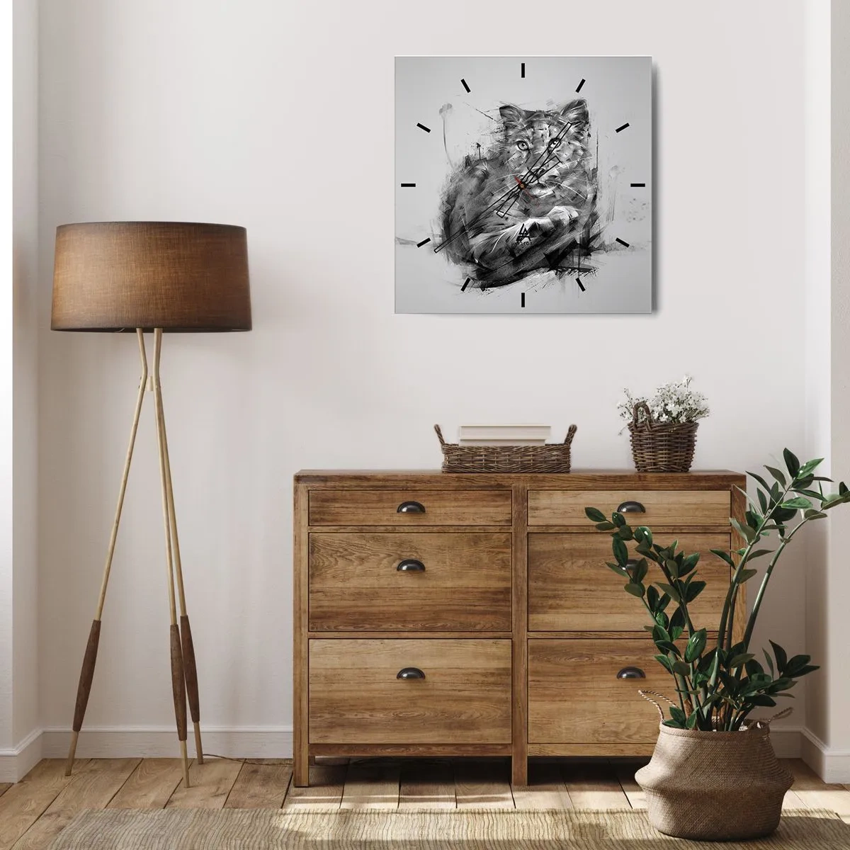 Wandklok - Klok - Ja, ik luister aandachtig - 30x30 cm