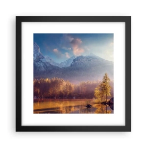 Poster in een zwarte lijst - In bergen en dalen - 30x30 cm