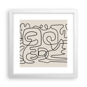 Poster in een witte lijst - Volg het pad - 30x30 cm