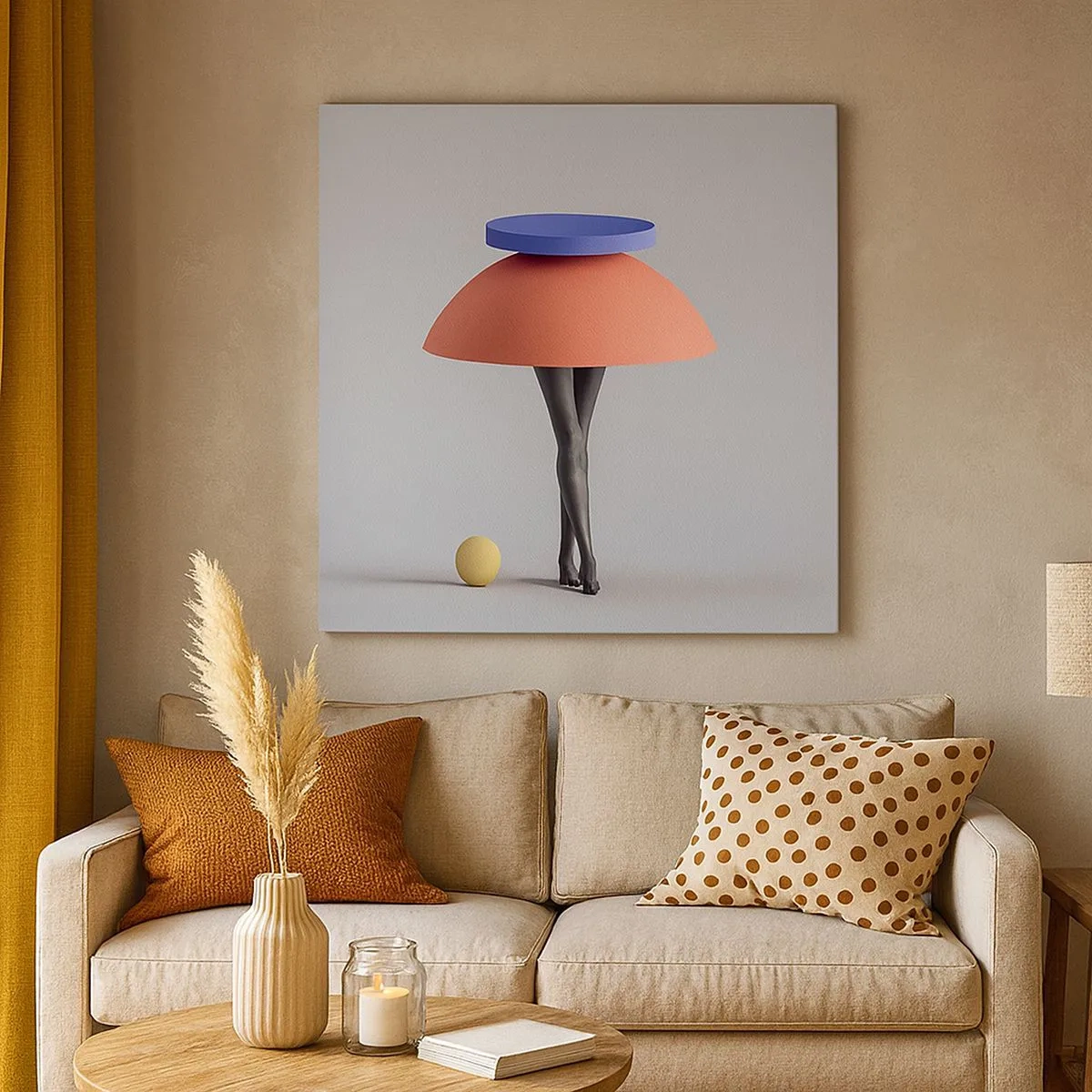 Schilderen op canvas - Surrealistische compositie - 30x30 cm