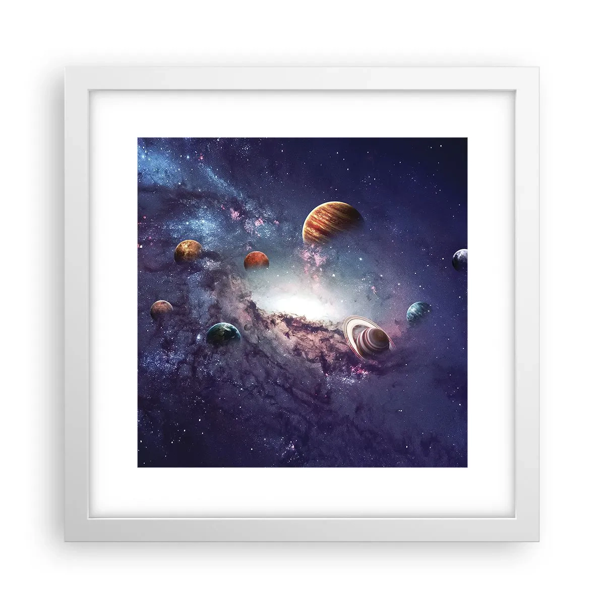 Poster in een witte lijst - Zonne-dans systeem - 30x30 cm