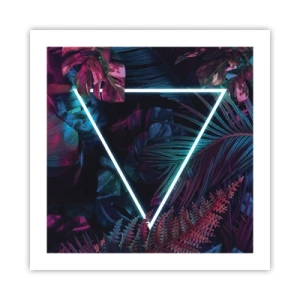 Poster - Disco-achtige tuin - 50x50 cm