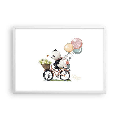 Poster in een witte lijst - Vrolijke dag - 70x50 cm