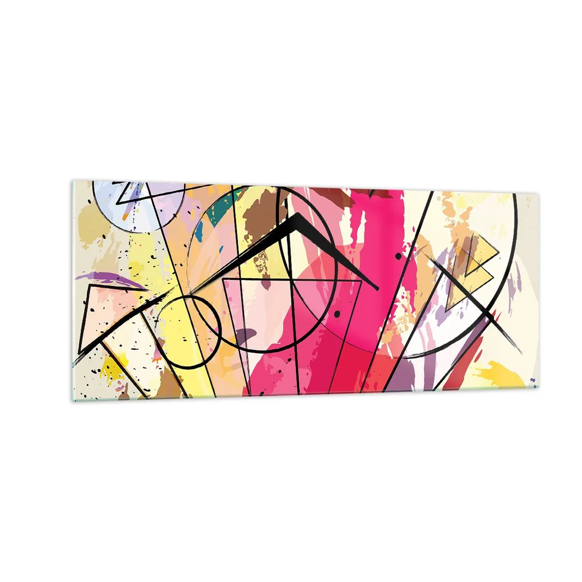 Schilderen op glas - Explosie - 100x40 cm