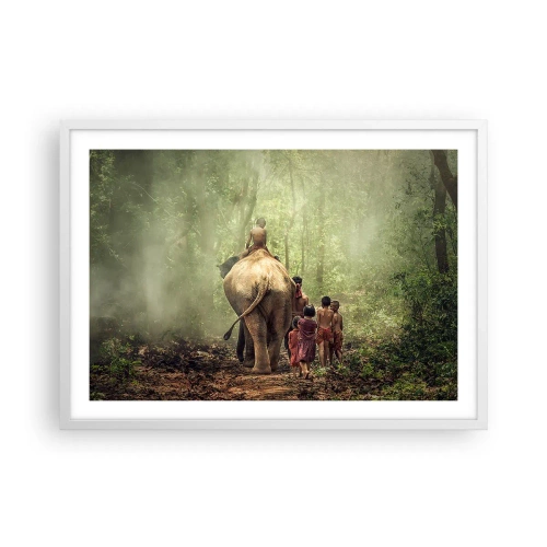 Poster in een witte lijst - Nieuw Jungle Boek - 70x50 cm