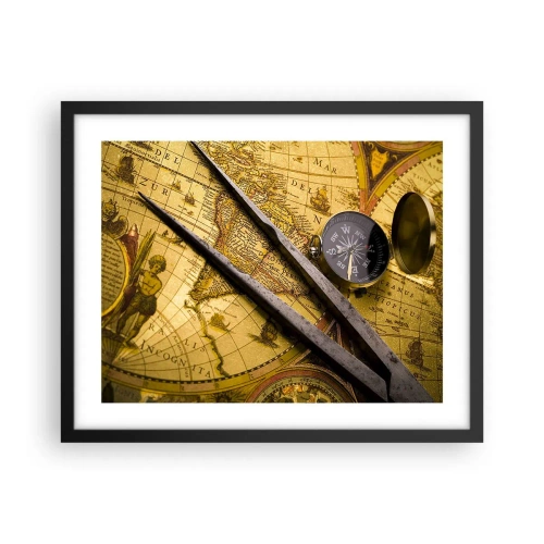 Poster in een zwarte lijst - Waar zijn deze schatten? - 50x40 cm