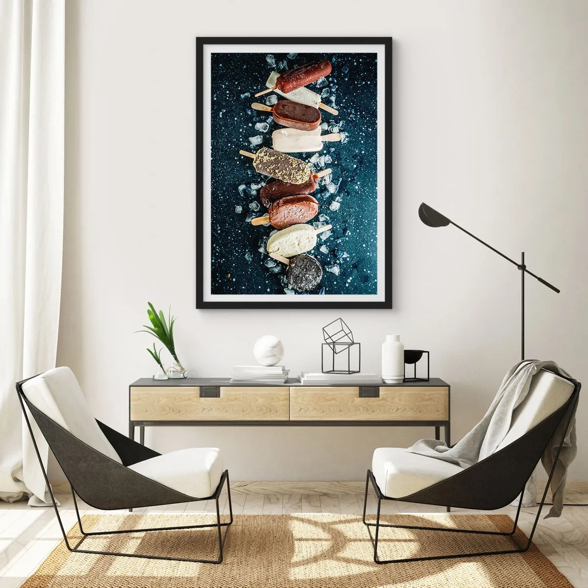 Poster in een zwarte lijst - De smaak van hete zomer - 61x91 cm