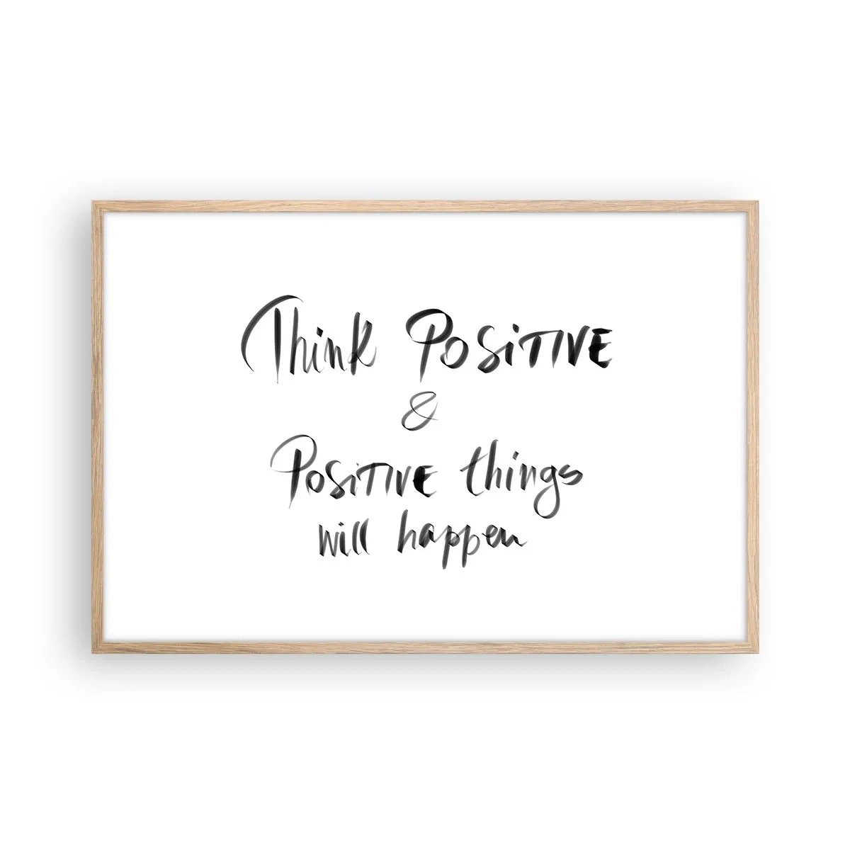 Een poster in een licht eiken lijst - Hoe leef je het leven? - 91x61 cm