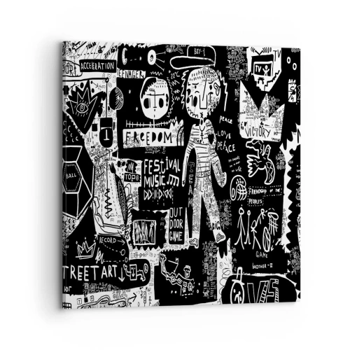 Schilderen op canvas - Geestelijke jeugd van wet en vreugde - 70x70 cm