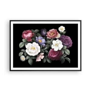 Poster in een zwarte lijst - Uit de Engelse tuin - 100x70 cm