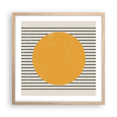 Een poster in een licht eiken lijst - De kracht van eenvoud - 50x50 cm