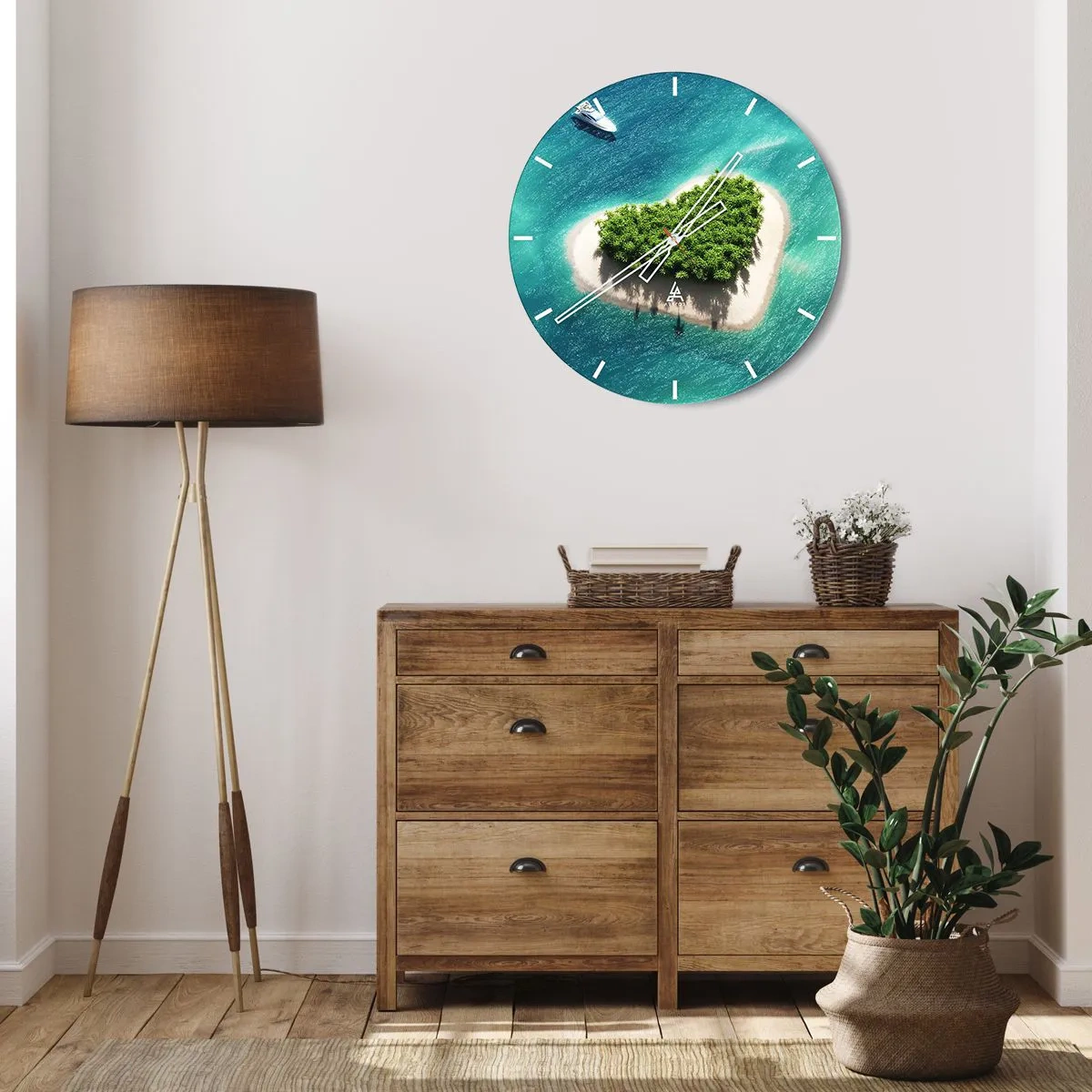 Wandklok - Klok - Ik hou van de zomer - 40x40 cm