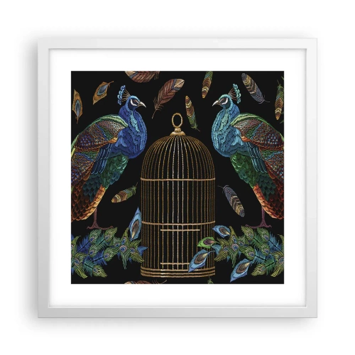 Poster in een witte lijst - In koninklijke gewaden - 40x40 cm