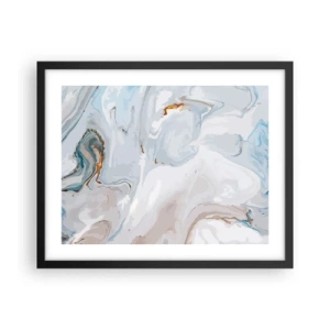 Poster in een zwarte lijst - Het wit is verheven - 50x40 cm
