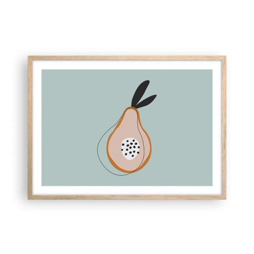 Een poster in een licht eiken lijst - Doordringen in de aard van de dingen - 70x50 cm