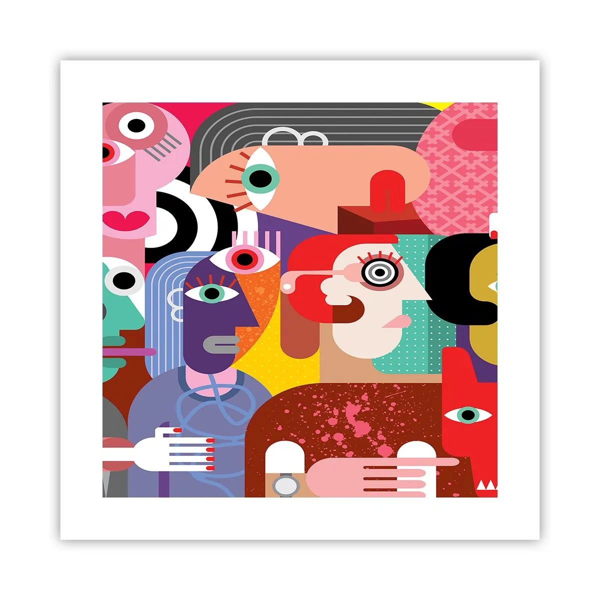 Poster - Wij zijn van de heer Picasso - 40x40 cm