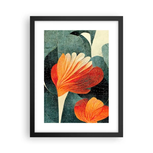 Poster in een zwarte lijst - De hitte van de tropen en de koelte van het groen - 30x40 cm