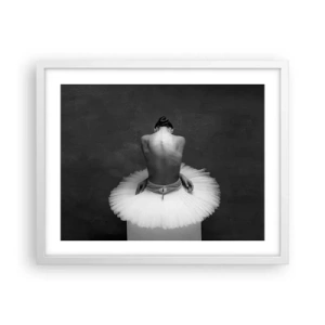 Poster in een witte lijst - Het bloeit gewoon - 50x40 cm