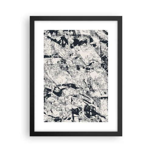 Poster in een zwarte lijst - Interpenetratie van tegenstellingen - 30x40 cm