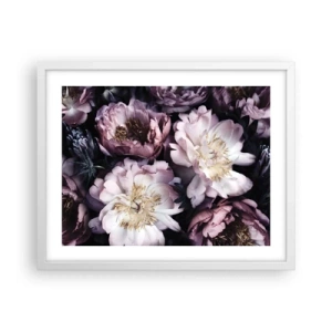 Poster in een witte lijst - Boeket ouderwets - 50x40 cm