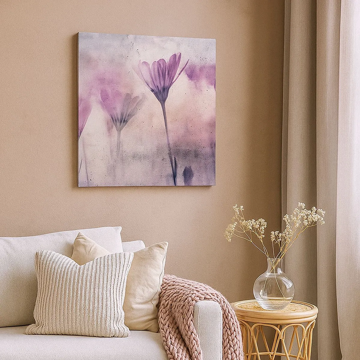 Schilderen op canvas - Een droom van bloemen - 30x30 cm