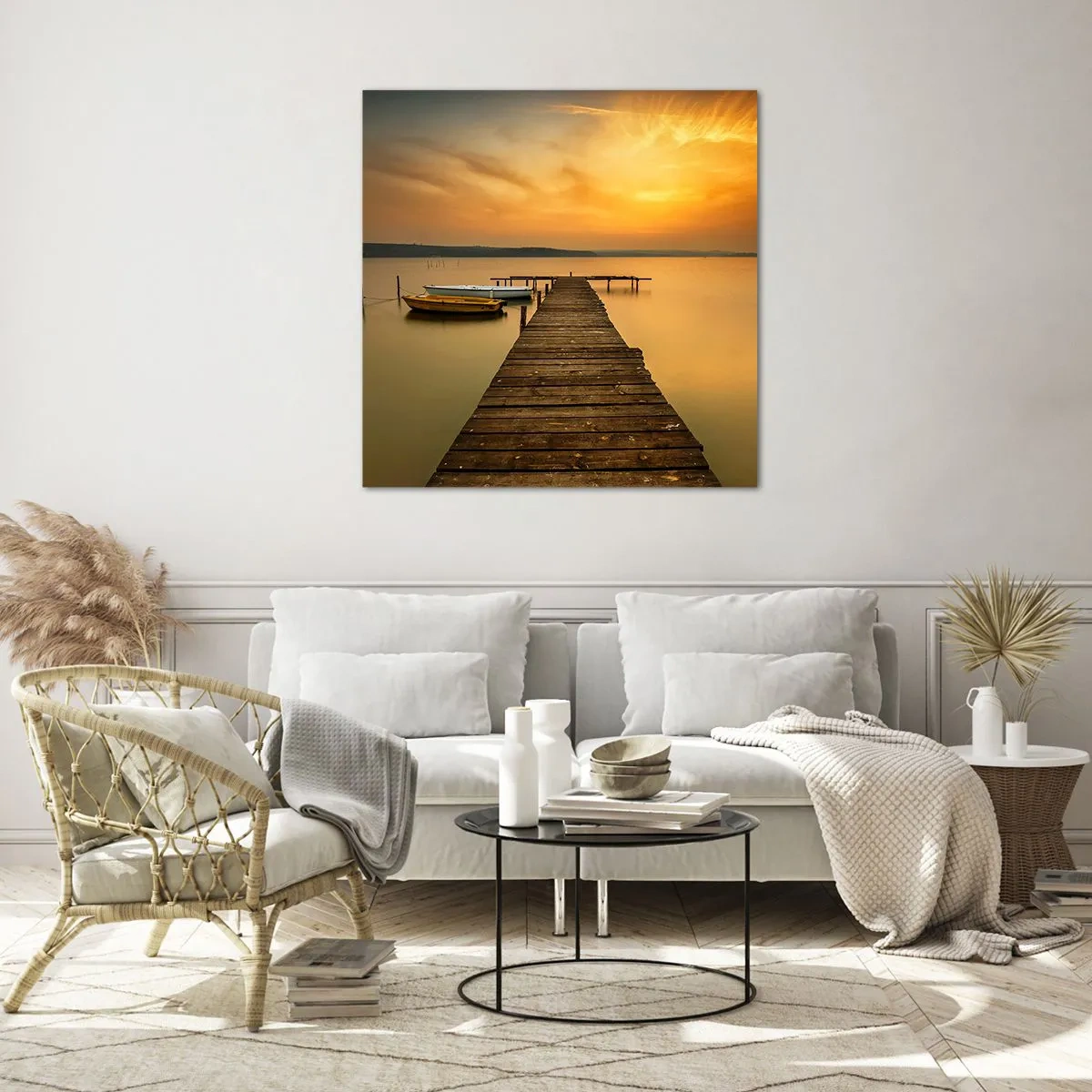 Schilderen op glas - Ik zal de gouden hemel voor je openen - 60x60 cm