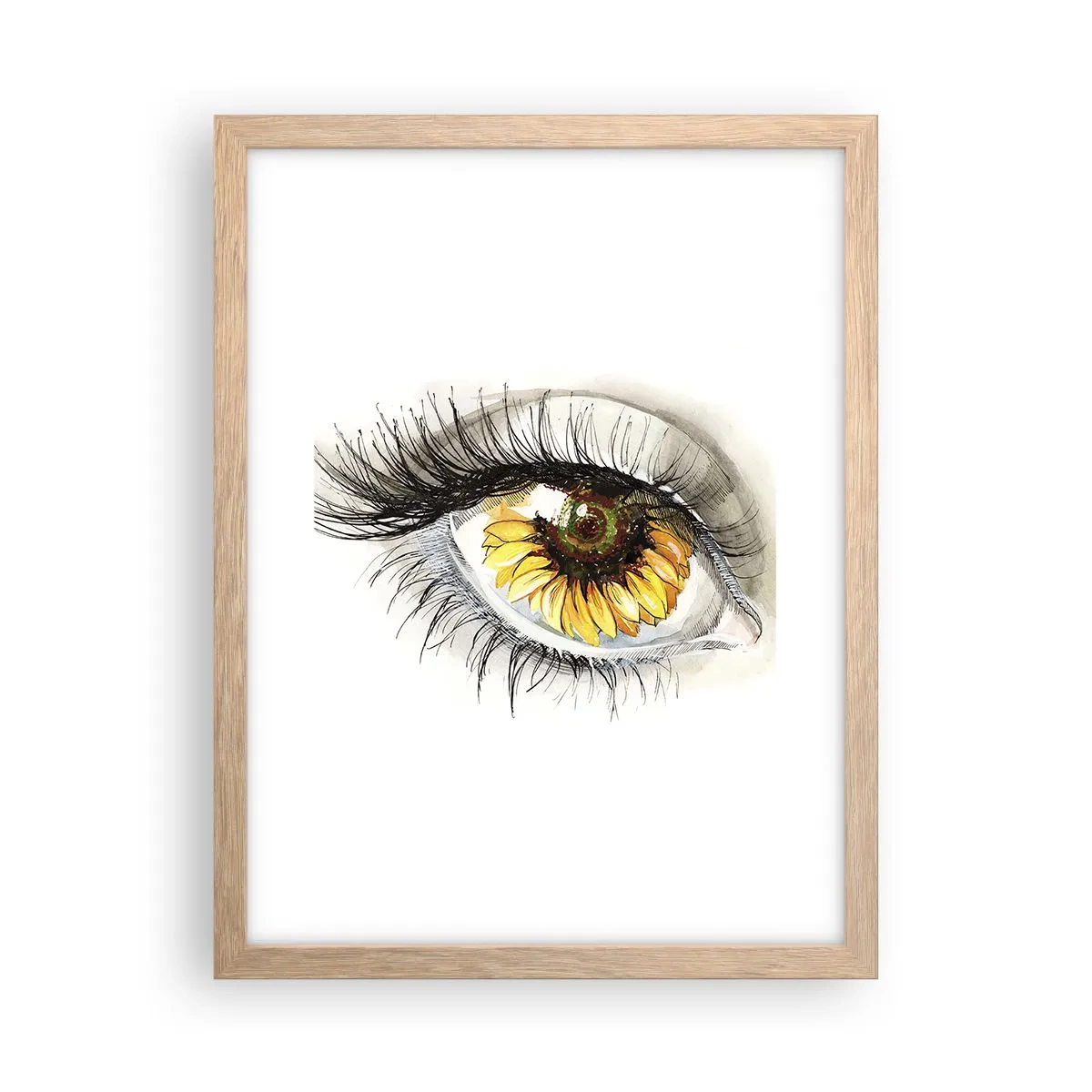 Een poster in een licht eiken lijst - Een look zo warm als de zomer - 30x40 cm