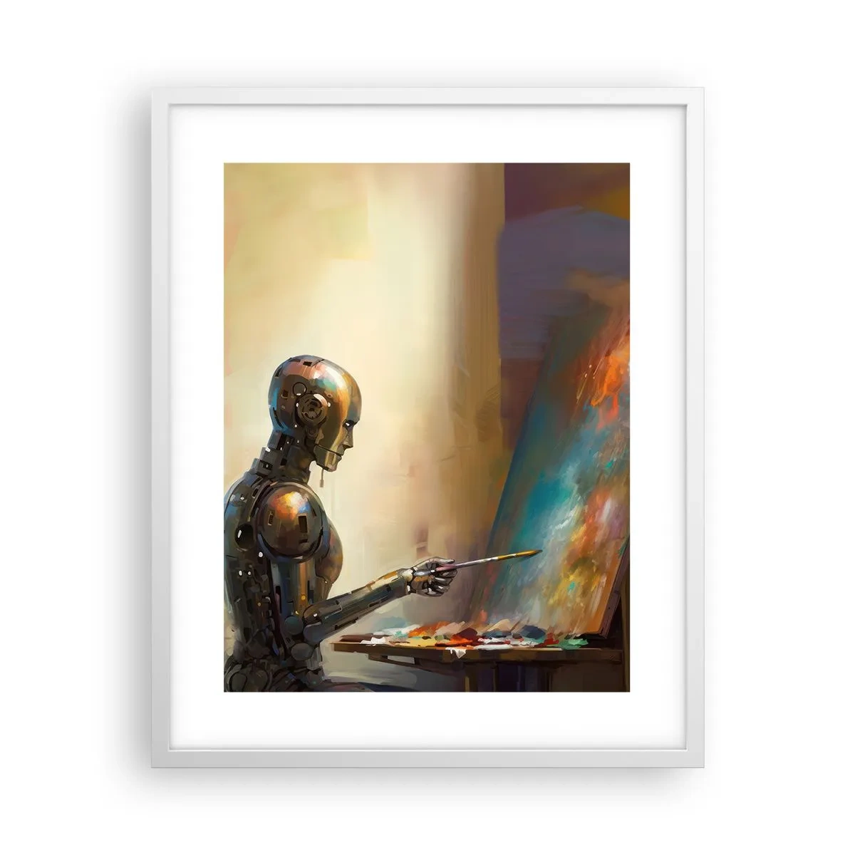 Poster in een witte lijst - De kunst van de toekomst - 40x50 cm
