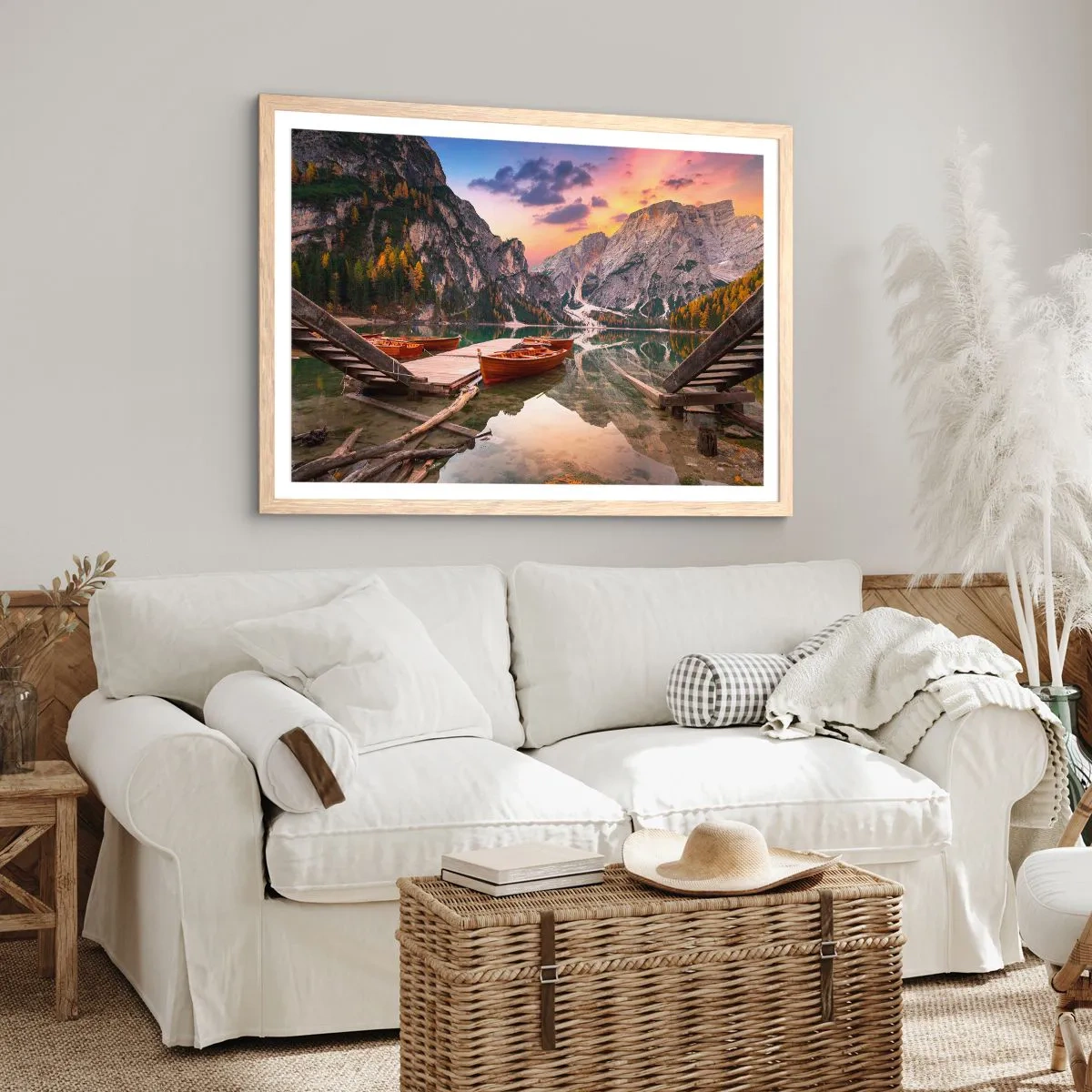 Een poster in een licht eiken lijst - Belofte van de dag - 91x61 cm