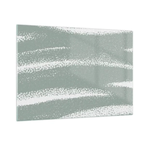 Schilderen op glas - Abstractie in een winterklimaat - 100x70 cm