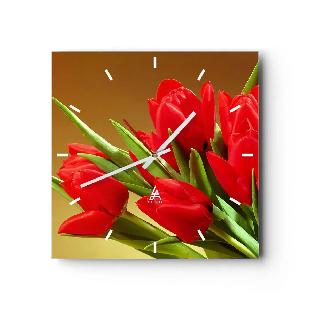 Wandklok - Klok - Een bos van lentevreugde - 30x30 cm