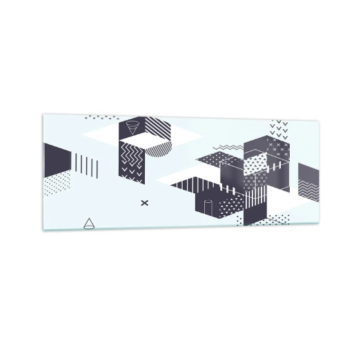 Schilderen op glas - In de ziel van een wiskundige - 140x50 cm