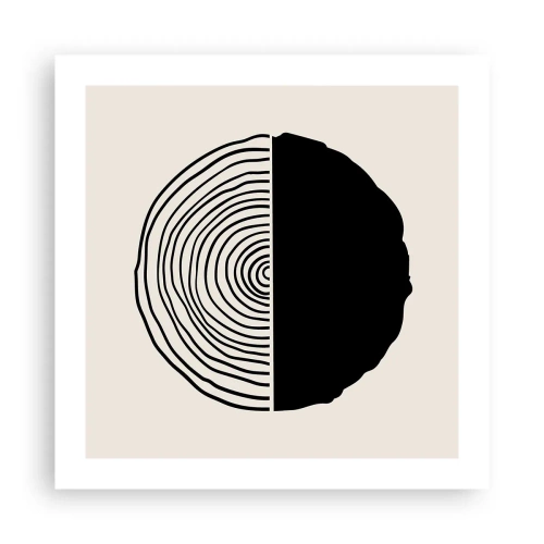 Poster - Half om half - 50x50 cm