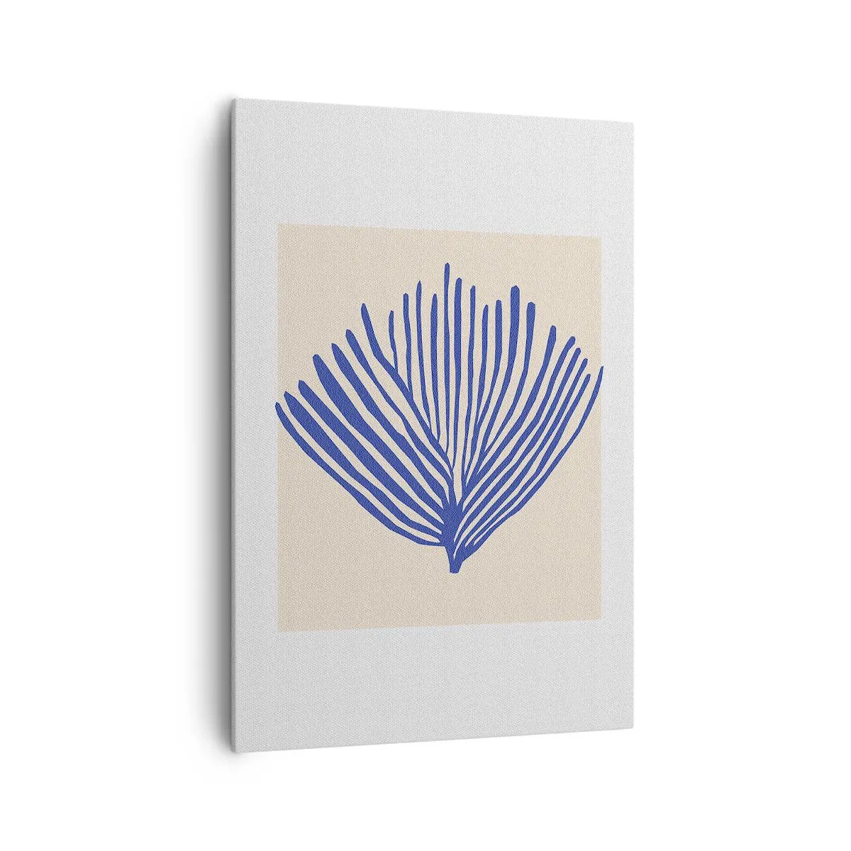 Schilderen op canvas - Blauwe waaier - 70x100 cm