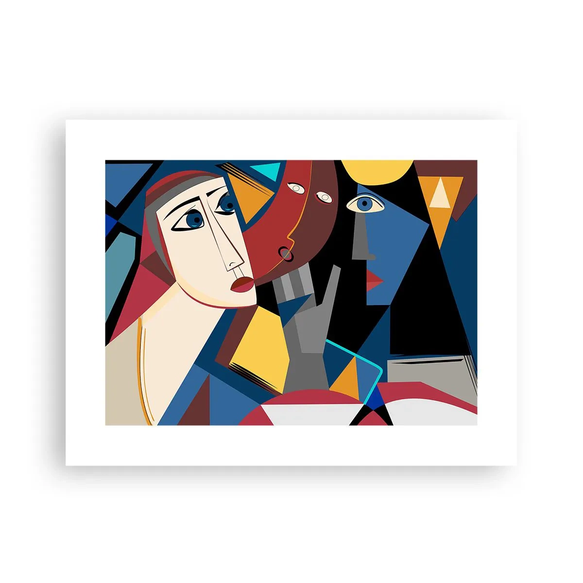 Poster - Een gesprek tussen kubisten - 40x30 cm