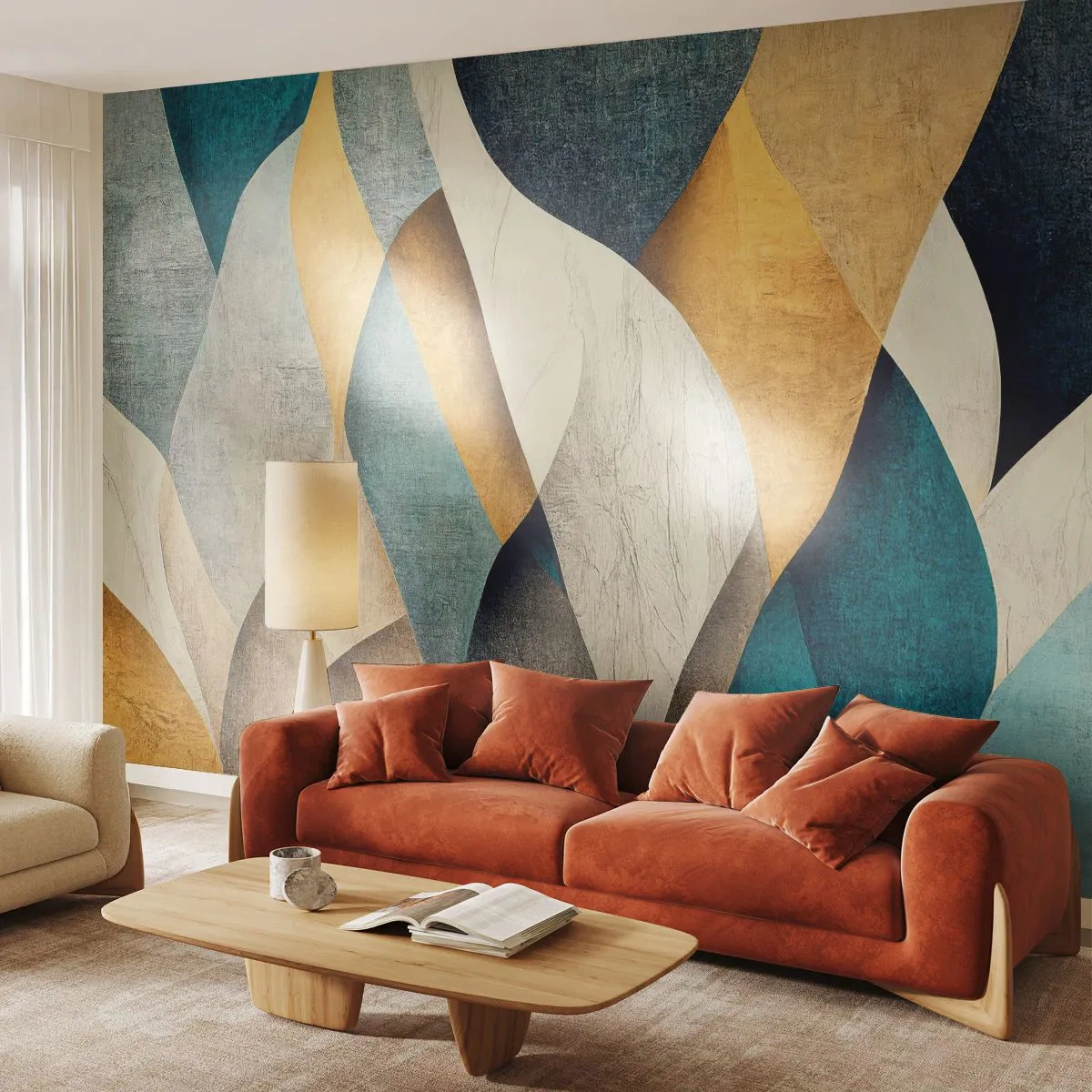 Fotobehang Premium Sand - Ritme en beweging - Abstractie, Deel, Versleten - 300x210 cm