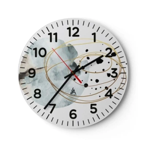 Wandklok - Klok - Omarmd door de ruimte - 30x30 cm