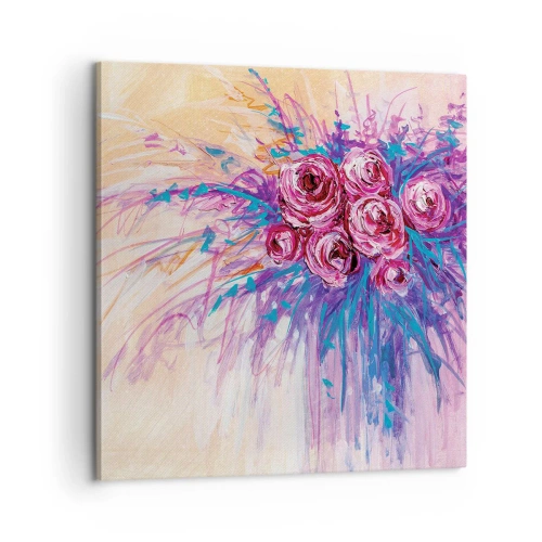 Schilderen op canvas - Rozenfontein - 60x60 cm