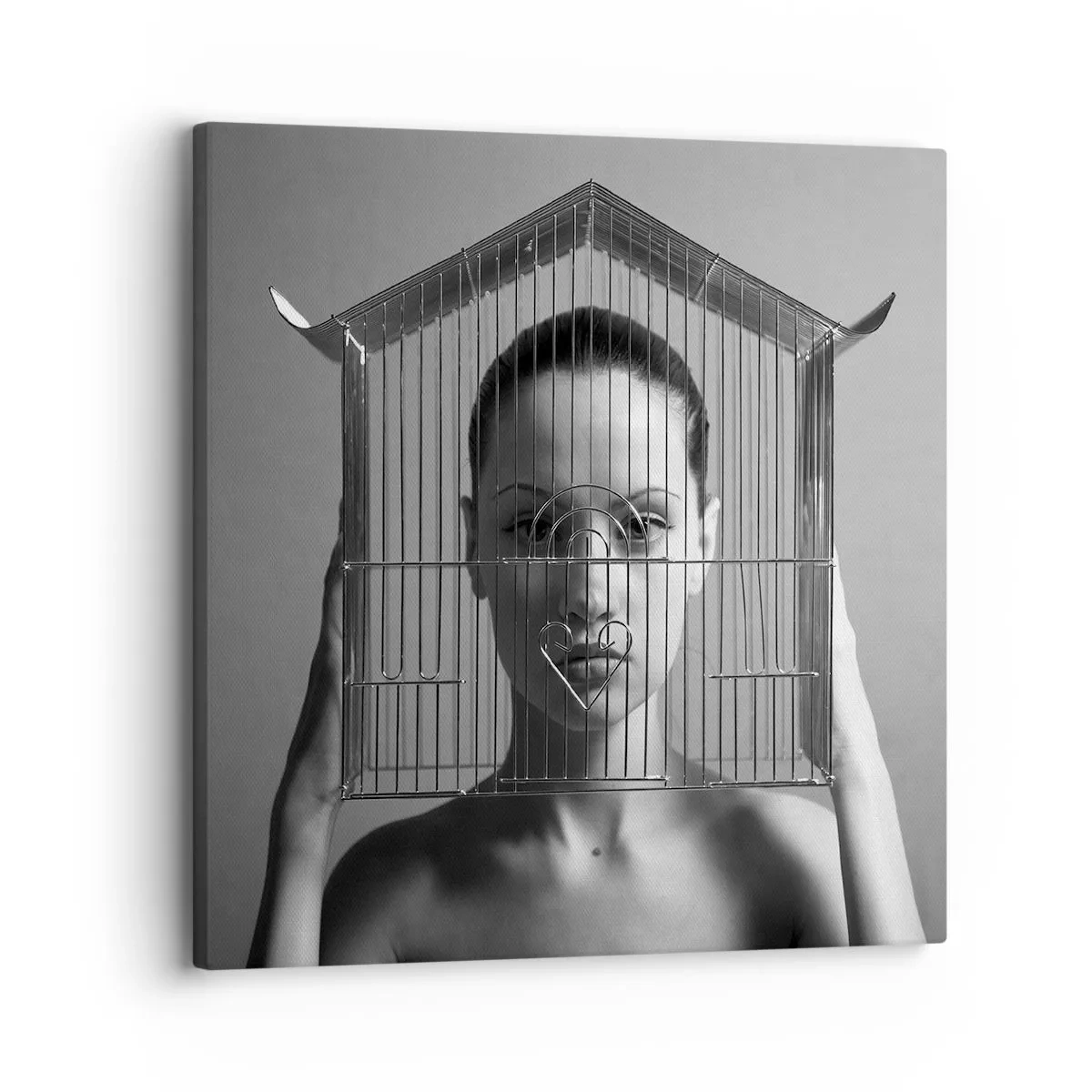 Schilderen op canvas - Een ietwat surrealistisch portret - 30x30 cm