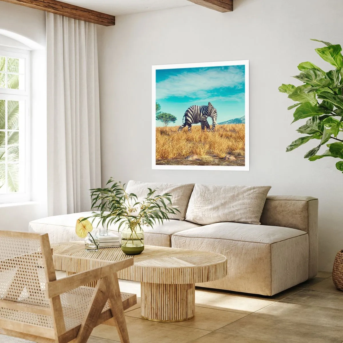 Poster - Grijs is niet meer in de mode - 30x30 cm