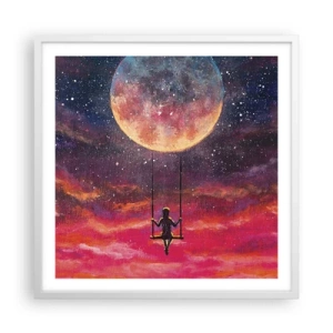 Poster in een witte lijst - Droom - 60x60 cm