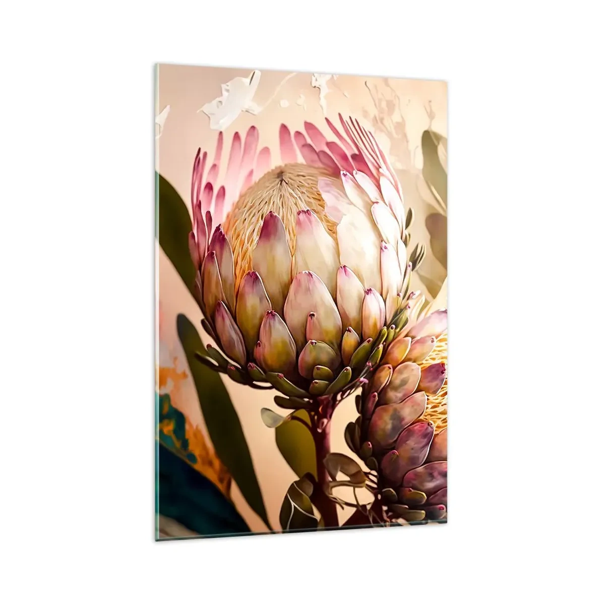 Schilderen op glas - Teeder omarmd - 80x120 cm