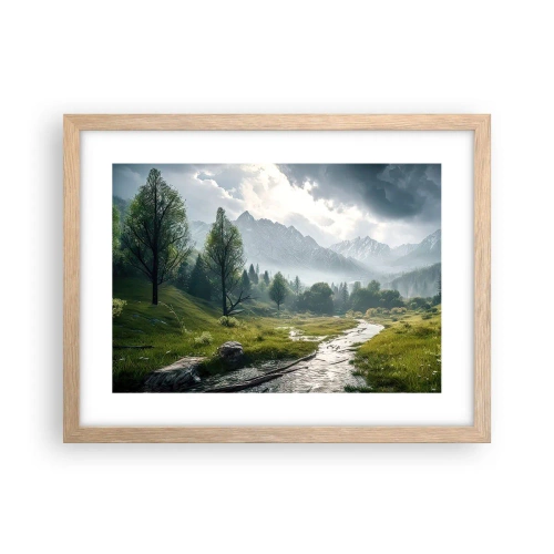 Een poster in een licht eiken lijst - Daarheen en terug - 40x30 cm