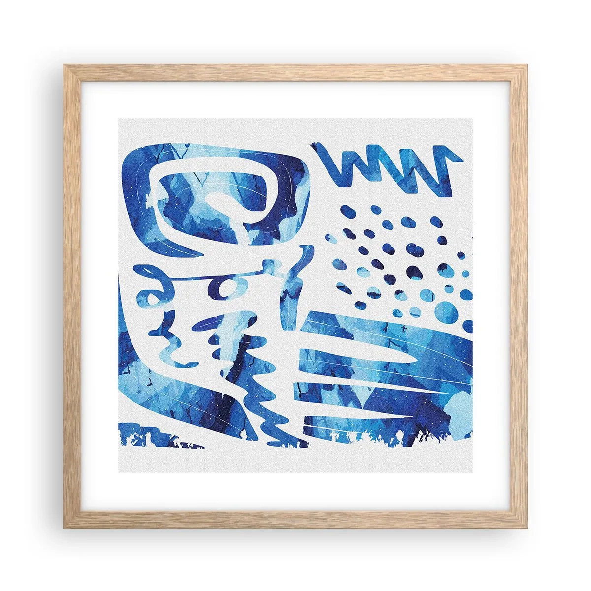 Een poster in een licht eiken lijst - Terug naar de wortels - 40x40 cm