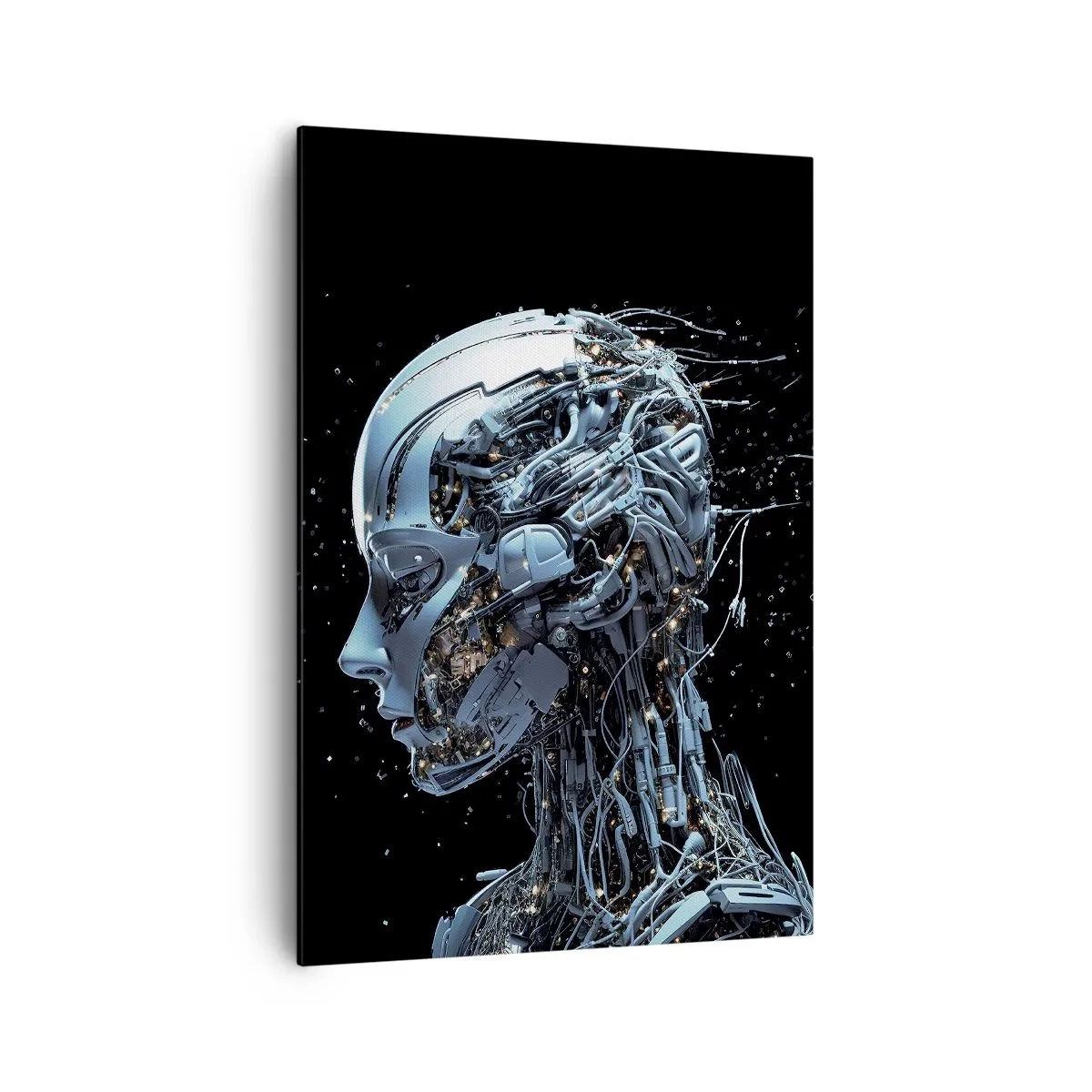 Schilderen op canvas - Technologie is een vrouw - 70x100 cm