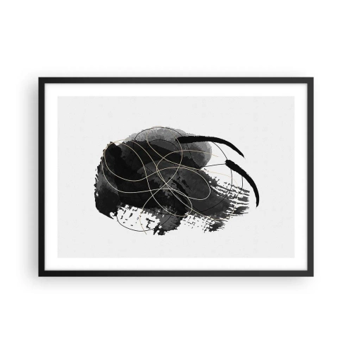 Poster in een zwarte lijst - Gemaakt uit zwart - 70x50 cm