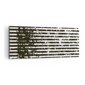 Schilderen op canvas - Ritme en ruis - 100x40 cm
