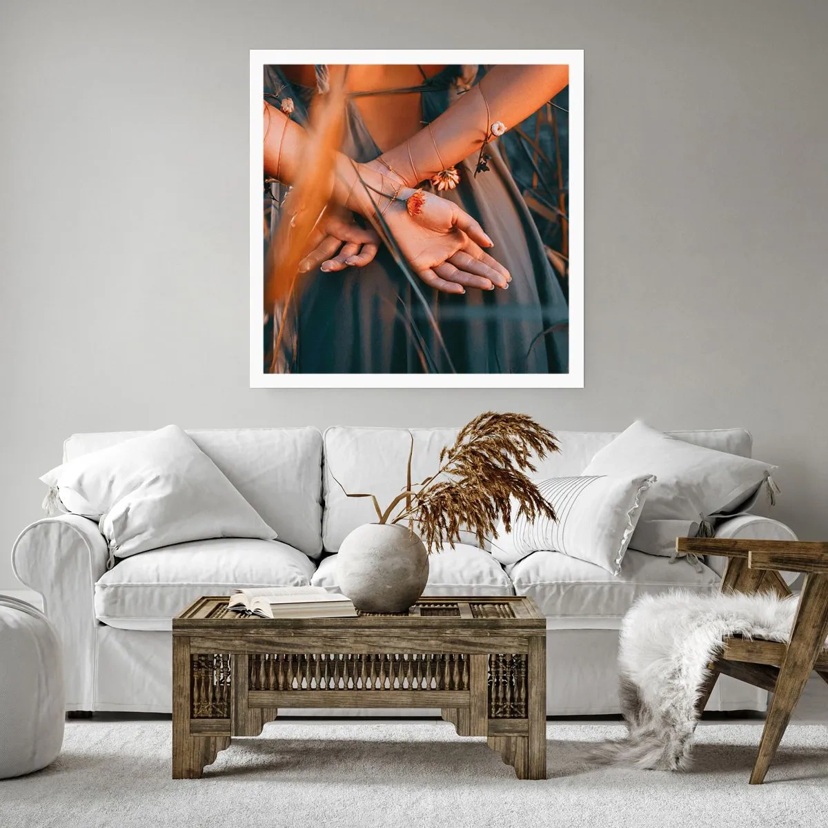 Poster - Verbonden met de natuur - 40x40 cm